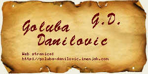 Goluba Danilović vizit kartica
